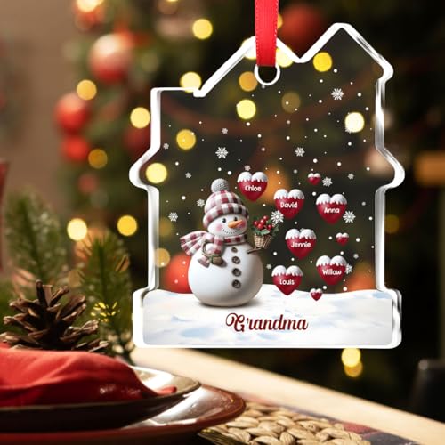 Happy Christmas Snowman Ornament