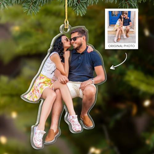 Personalized Custom Photo Ornament for Couple