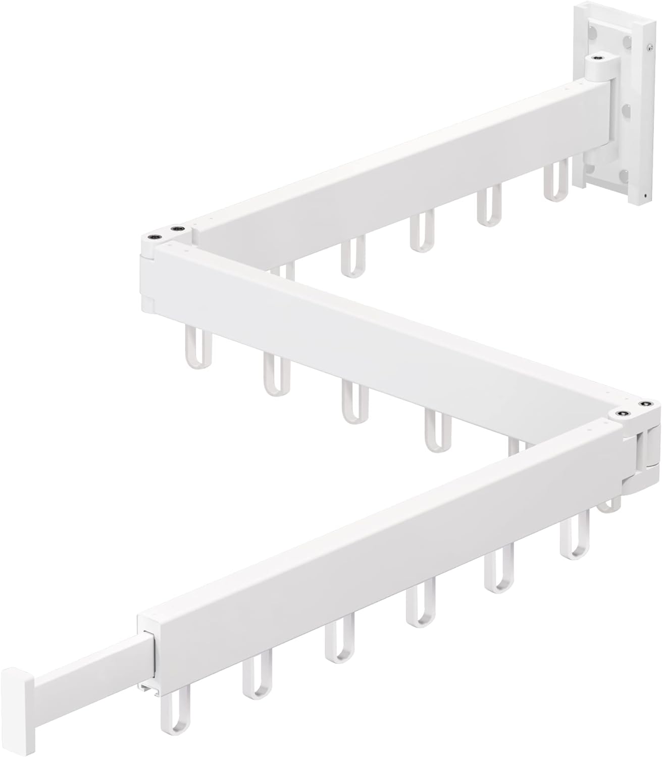 Clothes Drying Rack Wall Mounted,Drying Rack Clothing,Clothes Hanging Rack,Retractable,Collapsible(Tri-Fold), White Color(Ring) - NestledHome