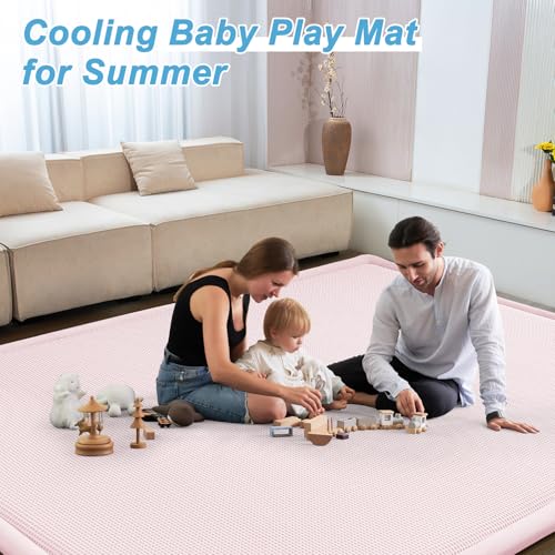 Baby Play Mat for Floor Nursery Rug Muscle Area Playroom Rug Elastic Foam 79x110" Playpenmat Elastic Foam 1.3" Thick Crawling Mat for Babies