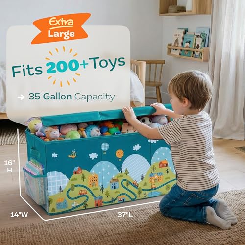 Extra Large Toy Storage Organizer with Lid