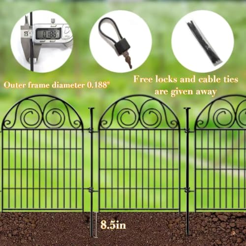 Tall Garden Animal Barrier Fence With Gate (60 Sq Ft)