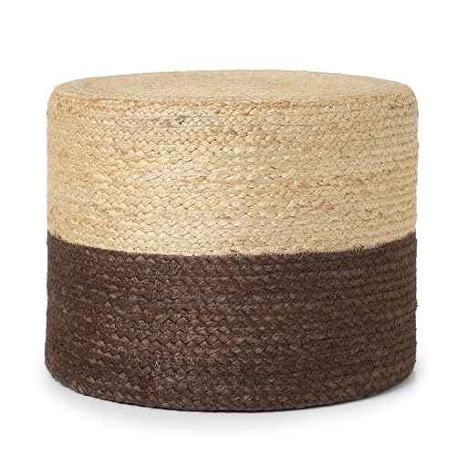Jute Braided Pouf Ottoman