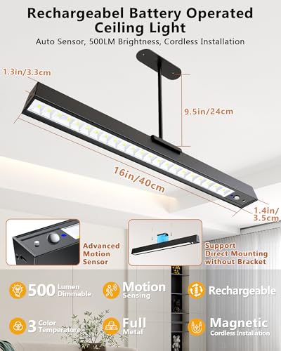 Rechargeable Motion Sensor Ceiling Light
