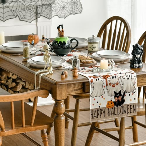 210 GSM Halloween Table Runner Home Party Decor 13x90 Inch (8.04 Sq Ft)