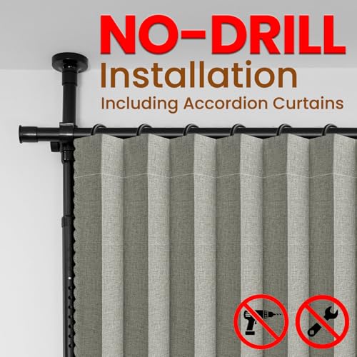 100% Blackout Room Divider Curtains Sets Grey W100 x L96 in 1 Panel No Drill Curtain Rods