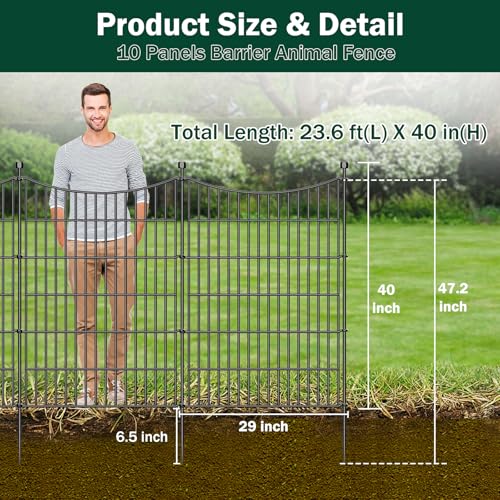 No Dig Dog Fence Outdoor for Yard (78.66 Sq Ft)