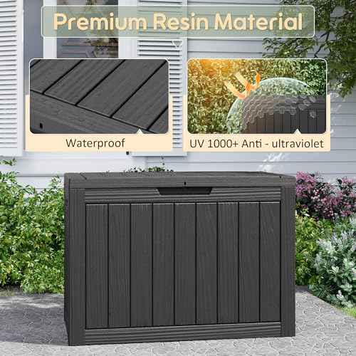55 Gallon Outdoor Storage Box Waterproof Deck Box for Patio