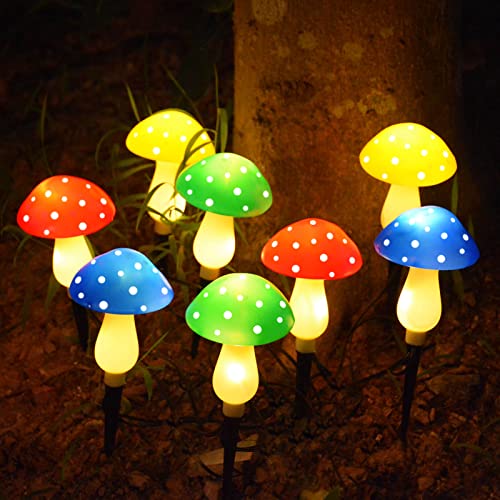 8 Pack Solar Mushroom Lights for Garden Decor (8 Count)