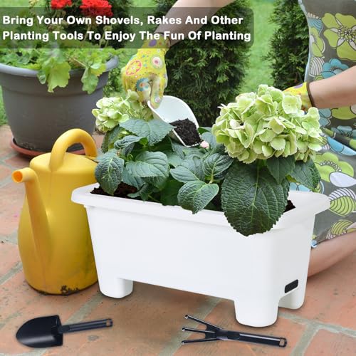 Self Watering Rectangle Planter Boxes 8 (8 Count)