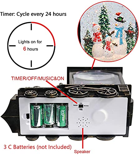 Lighted Christmas Snow Globe Lantern