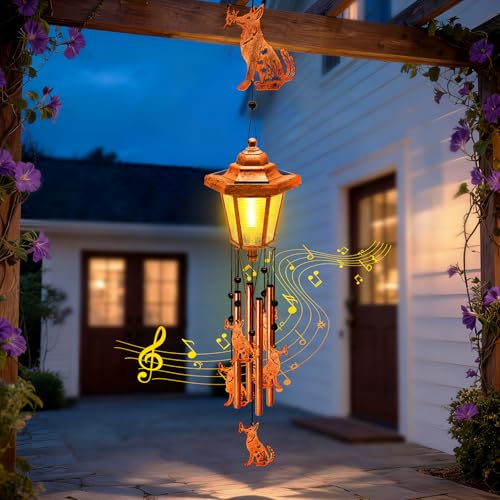 Large Solar Dog Wind Chimes