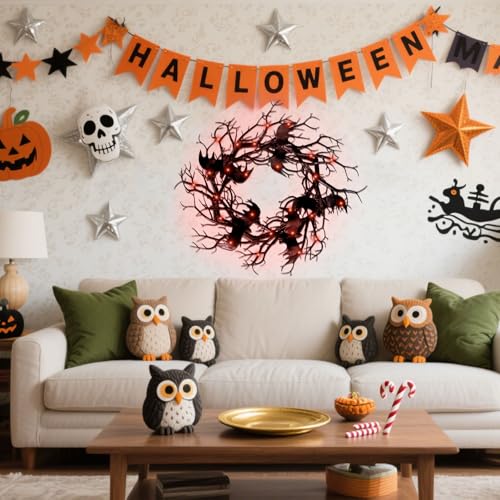 Halloween Black Branch Wreath