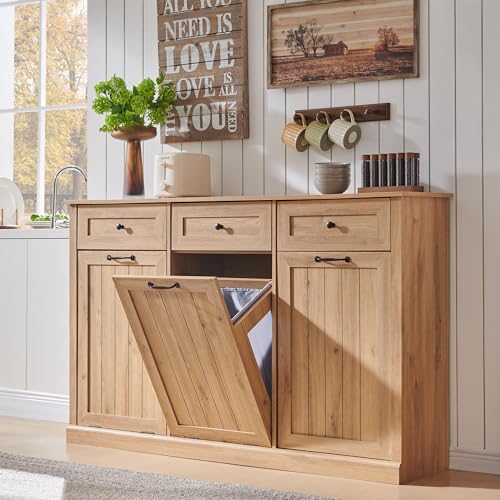 Triple Tilt Out Laundry Hamper Cabinet