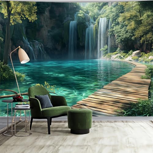 Nature Tapestry Forest Tree Sea Cave Wall Hanging