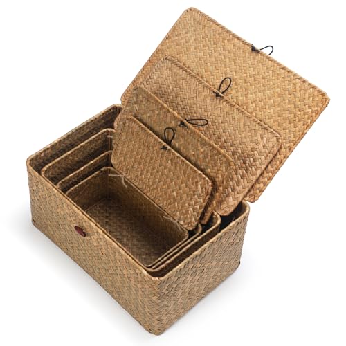 Wicker Basket with Lid (10.22 Count)