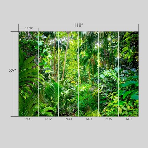 Tropical Rainforest Botanical Wallpaper Peel and Stick wall Mural for Bedroom Living Room