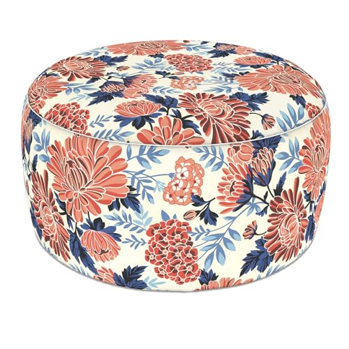 Indoor Outdoor Large Inflatable Ottoman Pouf D31 x H14 Inch