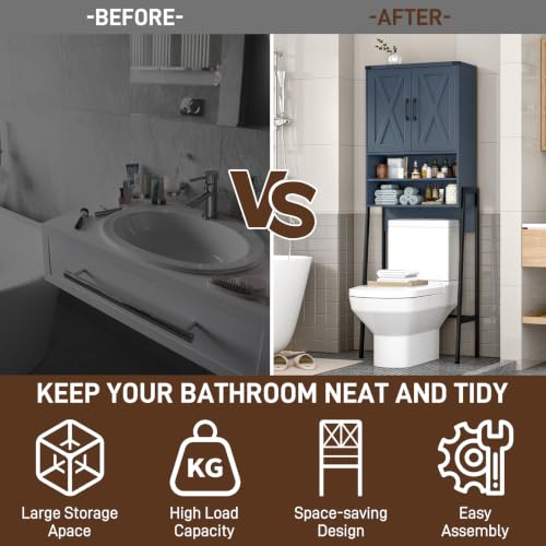 Metal Frame Over The Toilet Storage Cabinet