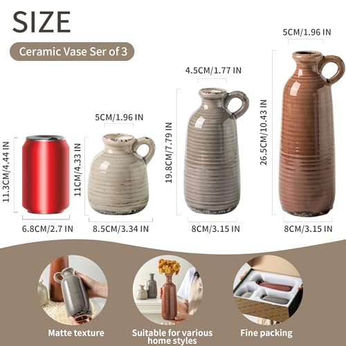 Ceramic Vases Set of 3 (3 Count)