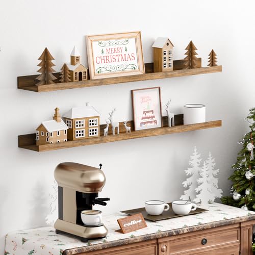 Floating Shelves for Wall Decor and Storage (6 Count)
