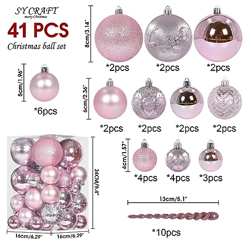 Christmas Ball Ornaments for Christmas Decorations (45 Count)