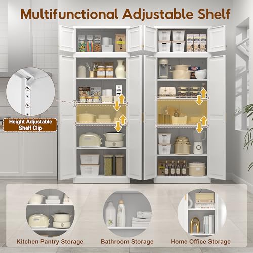 86.6" Kitchen Pantry Cabinet