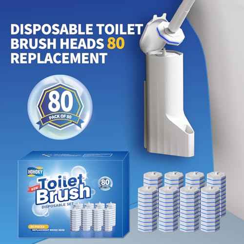 80Pcs Toilet Brush Refills for Disposable Toilet Bowl Brush Scrubber Cleaner Refill Pads (80 Count)