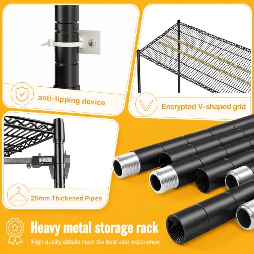 3 Tier Heavy Duty Metal Shelving Unit