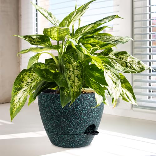 12/10/9 inch Self Watering Pots for Indoor Outdoor Plants, Set of 3 (3 Count)