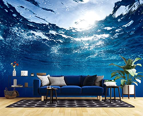 Sunlight Shining into the sea wall Mural Wallpaper for Bedroom 103" x 69" (49 Sq Ft)