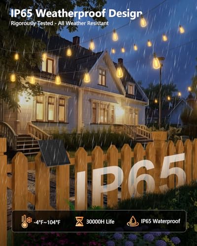 38FT Solar String Lights Outdoor (38 Foot)