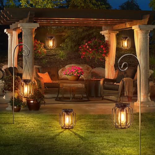 Solar Hanging Lanterns Outdoor Waterproof (4 Count)