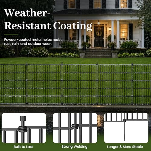 No Dig Garden Fence Outdoor for Yard (184.32 sq ft sq ft)