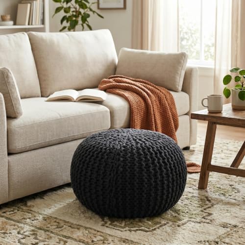 Round Pouf Ottoman Foot Rest