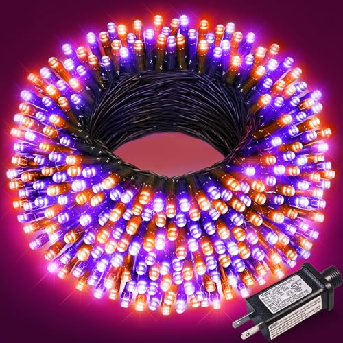 Orange and Purple Halloween Lights