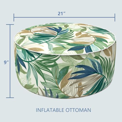 Inflatable Stool Ottoman Footrest with Handle