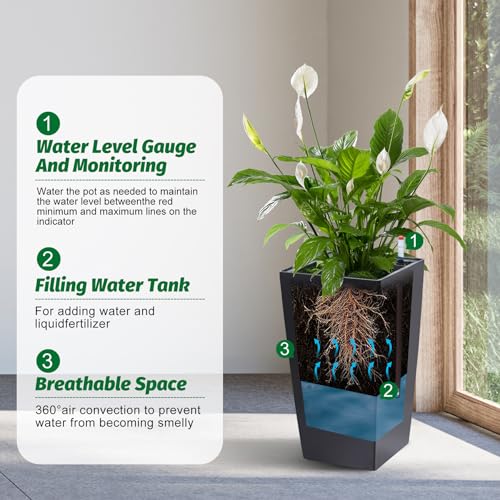 22.5" Tall Planters Set of 2 (2 Count)