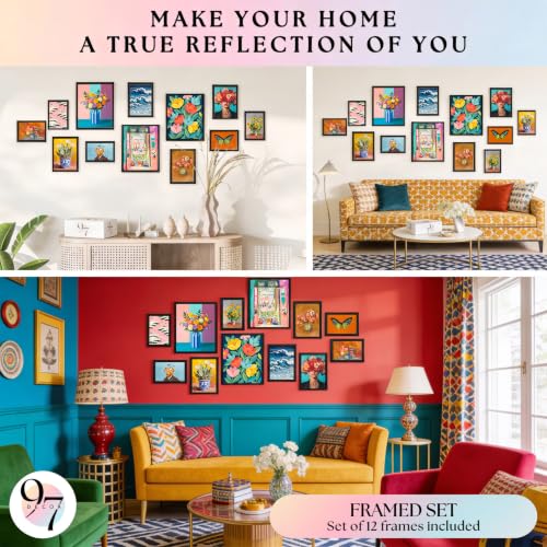 Colorful Eclectic Wall Art (12 Count)