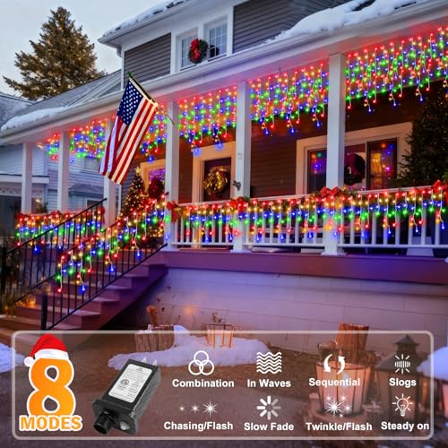99FT 1216 LED Christmas Lights Outdoor Decorations Hanging Light