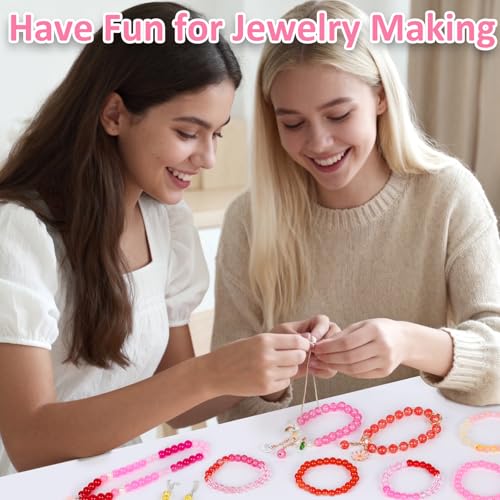 About 1200PCS 6mm Glass Beads Bracelet Making Kit (1200 Count)