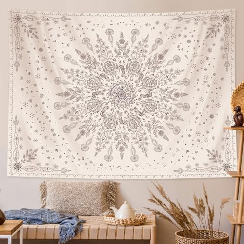 Boho Floral Tapestry Mandala Wall Tapestry