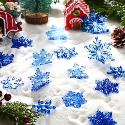 Navy Blue 40 Pcs Christmas Snowflake Ornaments for Xmas Tree (40 Count)