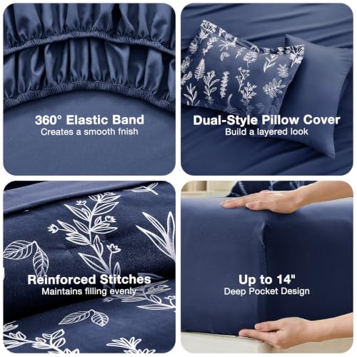 Navy Blue Full Comforter Set
