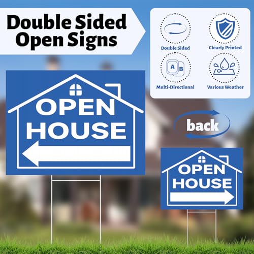 44 Pcs Open House Signs for Real Estate Agent Supplies (44 Count)