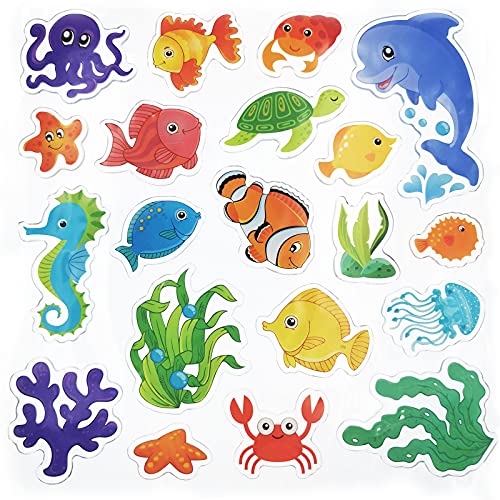 Sea Animals 40pcs Thick Gel Clings (40 Count)