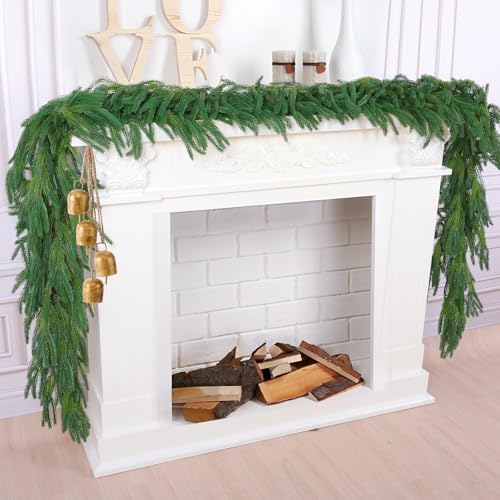 2Pcs 9Ft Artificial Norfolk Pine Garlands (18 Foot)