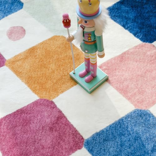 3x5 Washable Playroom Rug Kids Room Nursery Classroom Rug Berries (15 Sq Ft)