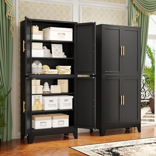 75.2" Tall Metal Pantry Cabinet