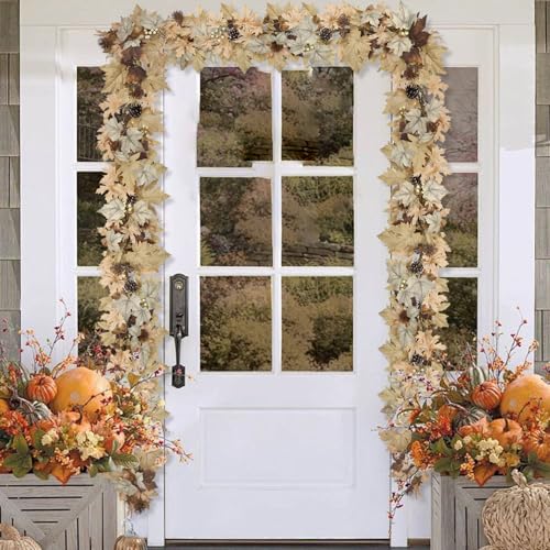 Realistic Fall Garland with Lights (6 Foot)